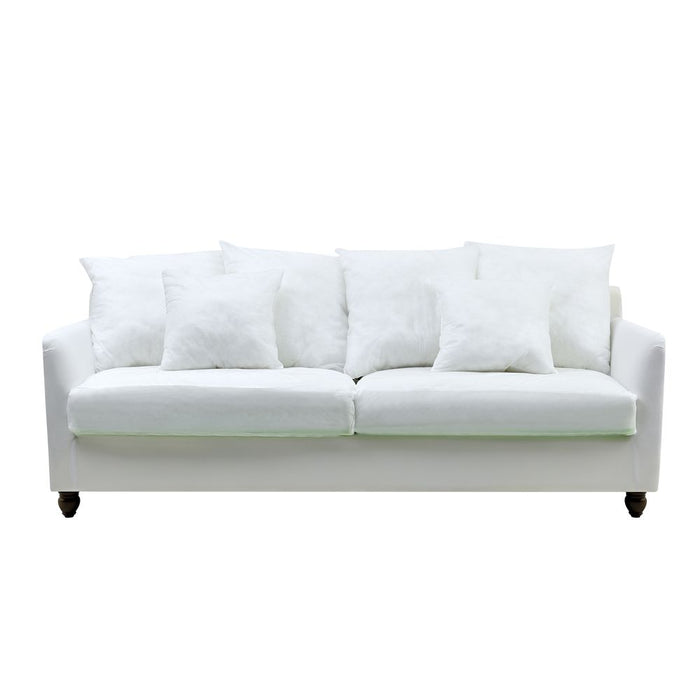 Noosa Hamptons 3 Seat Sofa Base & Cushion Inserts White - OWFL0235