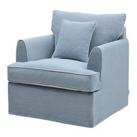 Byron Hamptons Armchair Slip Cover Blue - OWFL0301B-1C