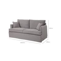 Byron Hamptons 3 Seat Sofa Slip Cover Grey - OWFL0301G-3C