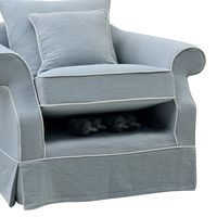 Avalon Hamptons 2 Seat Sofa Slip Cover Blue - OWFL0302B-2C