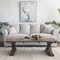 Avalon Hamptons 3 Seat Sofa Slip Cover Cloud Stripe Grey - OWFL0302CS-3C