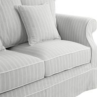 Avalon Hamptons 3 Seat Sofa Slip Cover Cloud Stripe Grey - OWFL0302CS-3C