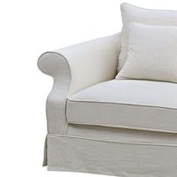Avalon Hamptons Armchair Sofa Slip Cover Ivory - OWFL0302IV-1C