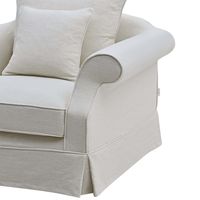 Avalon Hamptons Armchair Sofa Slip Cover Ivory - OWFL0302IV-1C