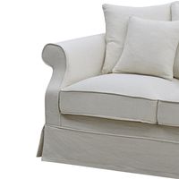 Avalon Hamptons 2 Seat Sofa Slip Cover Ivory - OWFL0302IV-2C