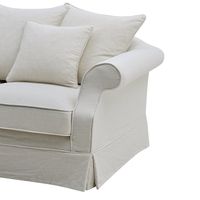 Avalon Hamptons 2 Seat Sofa Slip Cover Ivory - OWFL0302IV-2C