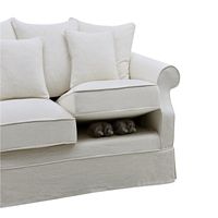 Avalon Hamptons 2 Seat Sofa Slip Cover Ivory - OWFL0302IV-2C