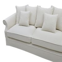 Avalon Hamptons 3 Seat Sofa Slip Cover Ivory - OWFL0302IV-3C