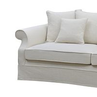 Avalon Hamptons 3 Seat Sofa Slip Cover Ivory - OWFL0302IV-3C