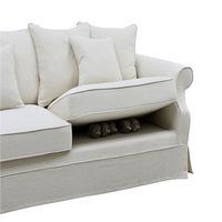 Avalon Hamptons 3 Seat Sofa Slip Cover Ivory - OWFL0302IV-3C