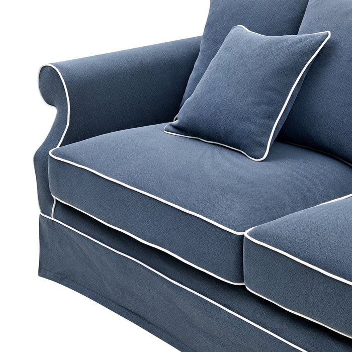 Avalon Hamptons 3 Seat Sofa Slip Cover Navy - OWFL0302NV-3C