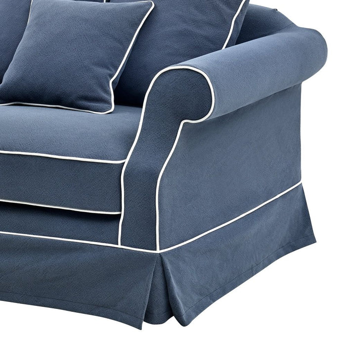 Avalon Hamptons 3 Seat Sofa Slip Cover Navy - OWFL0302NV-3C
