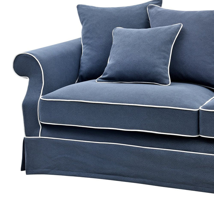 Avalon Hamptons 3 Seat Sofa Slip Cover Navy - OWFL0302NV-3C