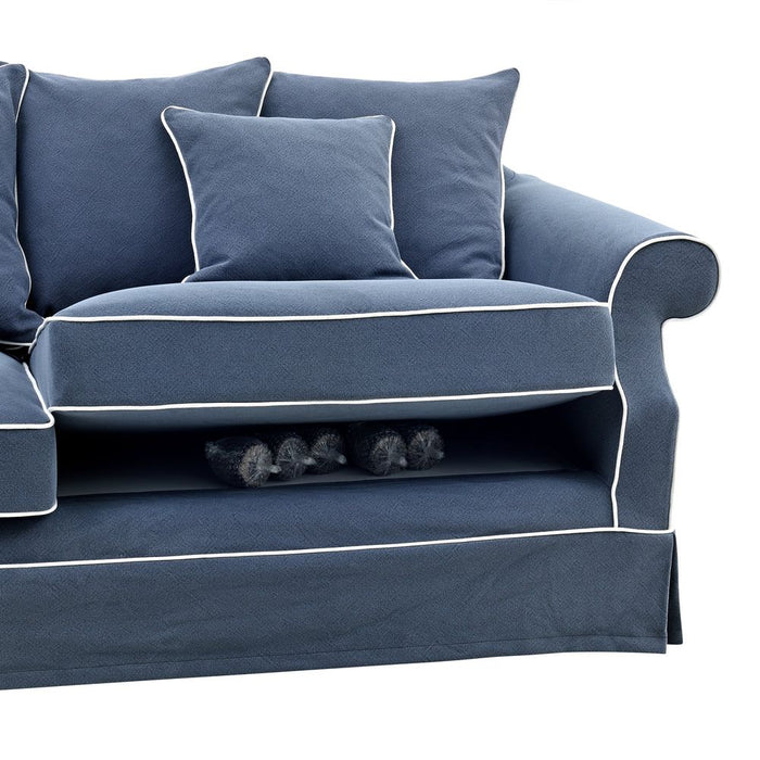 Avalon Hamptons 3 Seat Sofa Slip Cover Navy - OWFL0302NV-3C