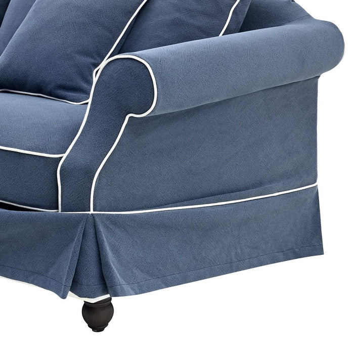 Avalon Hamptons 3 Seat Sofa Slip Cover Navy - OWFL0302NV-3C