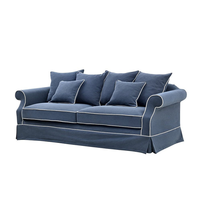 Avalon Hamptons 3 Seat Sofa Slip Cover Navy - OWFL0302NV-3C