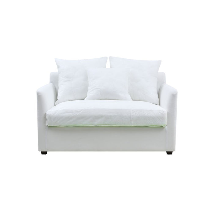 Noosa Hamptons 1.5 Seat Sofa Bed Base & Cushion Inserts Natural - OWFL0226-1.5-SBED