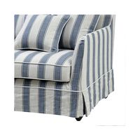 Noosa Hamptons 3 Sofa Seat Slip Cover Sky Tripe Blue - OWFL0226BS-3C