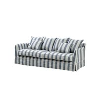 Noosa Hamptons 3 Sofa Seat Slip Cover Sky Tripe Blue - OWFL0226BS-3C