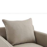 Noosa Hamptons Armchair Slip Cover With White Piping & Natural - OWFL0226N-1C