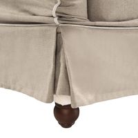 Noosa Hamptons Armchair Slip Cover With White Piping & Natural - OWFL0226N-1C
