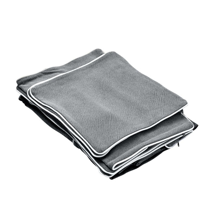 Noosa Hamptons 1.5 Seat Sofa Slip Cover With White Piping & Grey - OWFL0226SB-1.5C