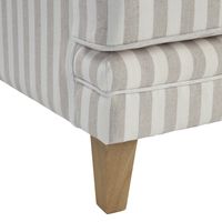 Bondi Hamptons Armchair White Piping With Stripe Natural - OWFL0227NS-1