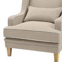 Bondi Hamptons Armchair White Piping Natural - OWFL0227N-1