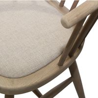 Round Curved Stripe Back Dining Chair Natural - OWFX0013