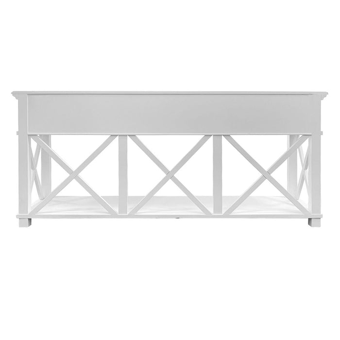 Sorrento Hamptons 3 Drawer Console Table White - OWFV0010