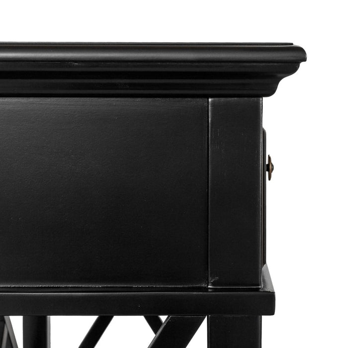 Sorrento Hamptons 3 Drawer Console Table Black - OWFV0010B