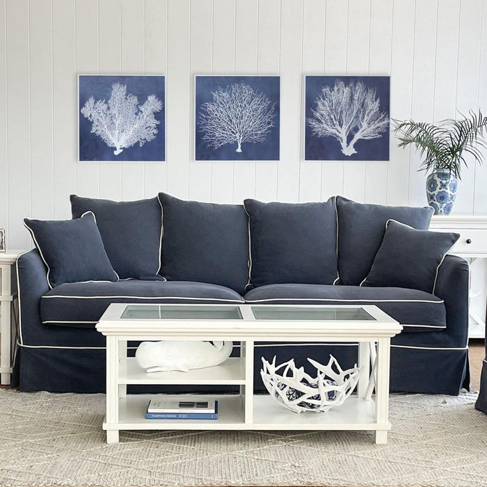 Sorrento Hamptons Rectangle Coffee Table White - OWFV0012