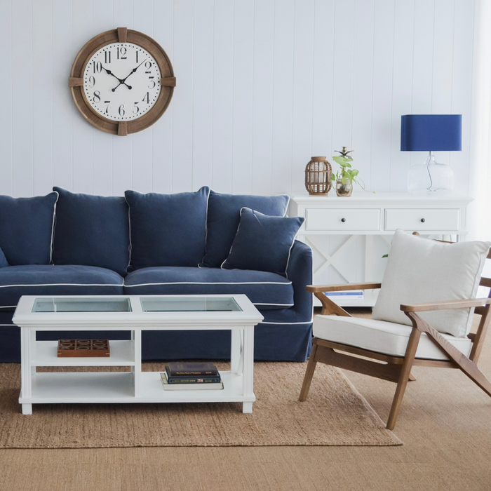 Sorrento Hamptons 2 Drawer Console White - OWFV0014