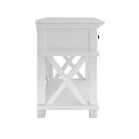Sorrento Hamptons One Drawer Bedside Table White - OWFV0018