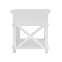 Sorrento Hamptons One Drawer Bedside Table White - OWFV0018