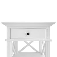 Sorrento Hamptons One Drawer Bedside Table White - OWFV0018