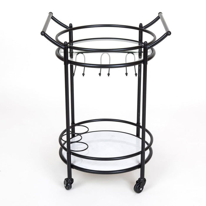 Round Shelves Bar Cart Black - OWMF0060