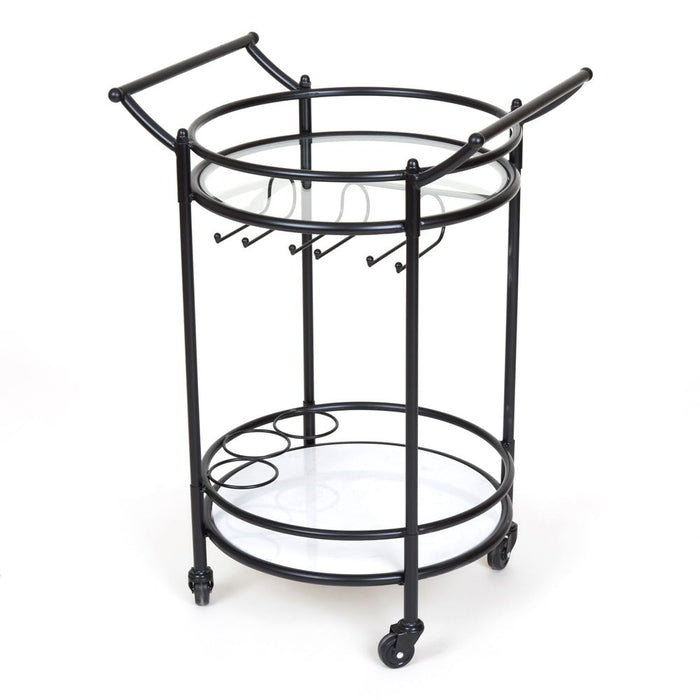 Round Shelves Bar Cart Black - OWMF0060