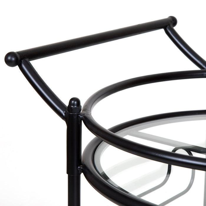 Round Shelves Bar Cart Black - OWMF0060