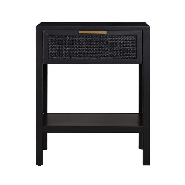 Santorini Hamptons Bedside Table Black - OWUT0018B