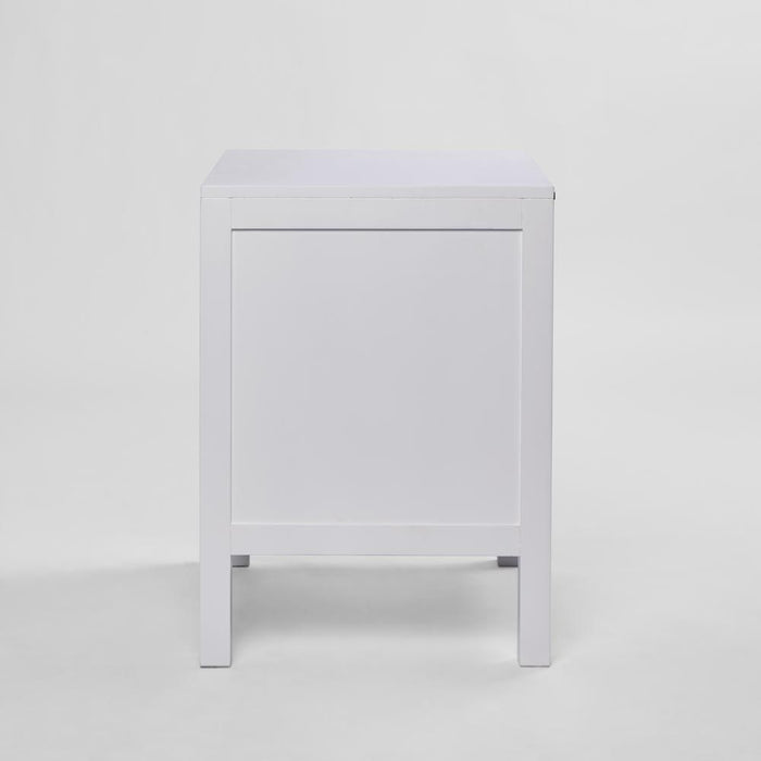 Santorini Hamptons Bedside Table White - OWUT0018W