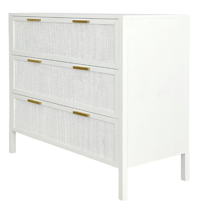 Santorini Hamptons 3 Drawer White - OWUT0019W