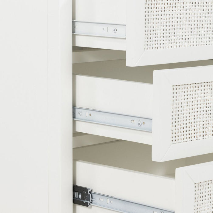 Santorini Bedside 3 Drawers White - OWUT0021W