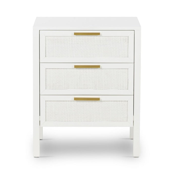 Santorini Bedside 3 Drawers White - OWUT0021W