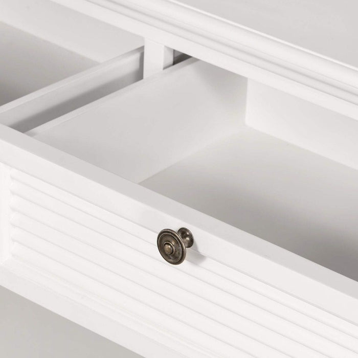 West Beach 3 Drawer Hamptons Console Table White - OWWB1010