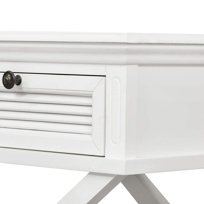 West Beach Hamptons Side Table With Drawer White - OWWB1015
