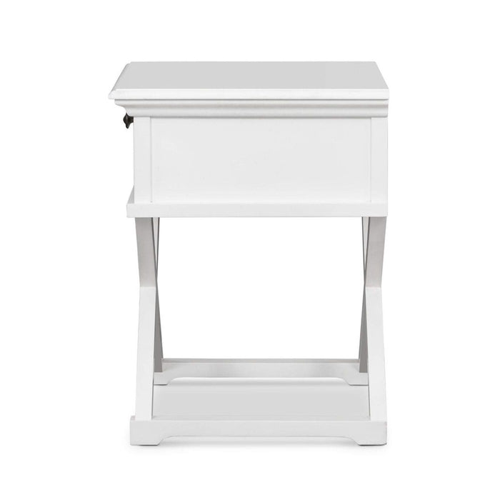 West Beach Hamptons Side Table With Drawer White - OWWB1015