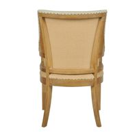 Oakwood Hamptons Linen Armchair Studs With Natural - OWFC0051