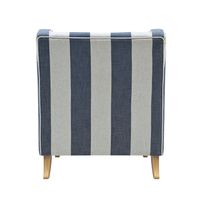 Bondi Hamptons Cream Stripe Armchair Blue - OWFL0227DS-1