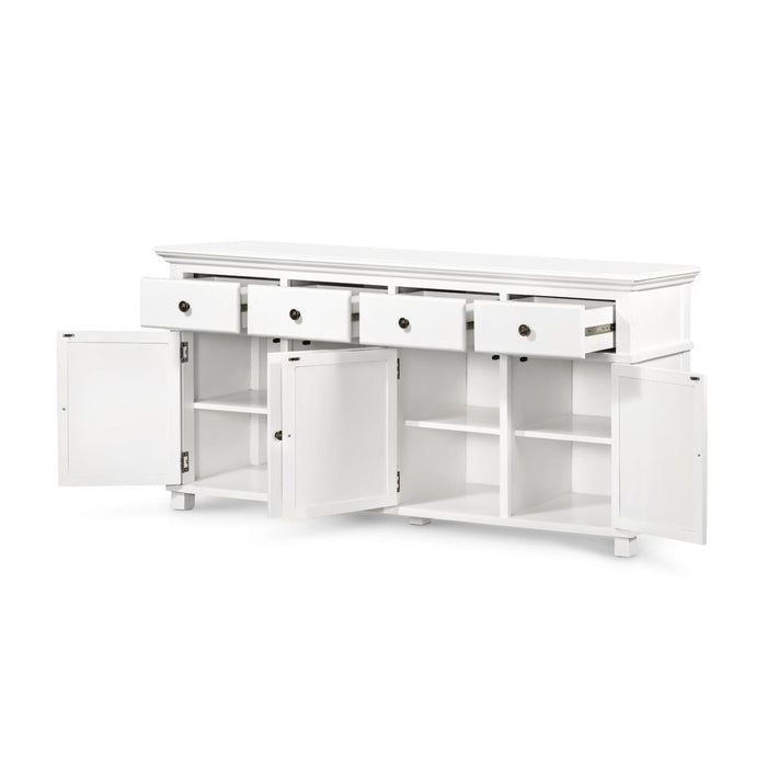Sorrento 4 Door Hamptons Buffet White - OWFV0022